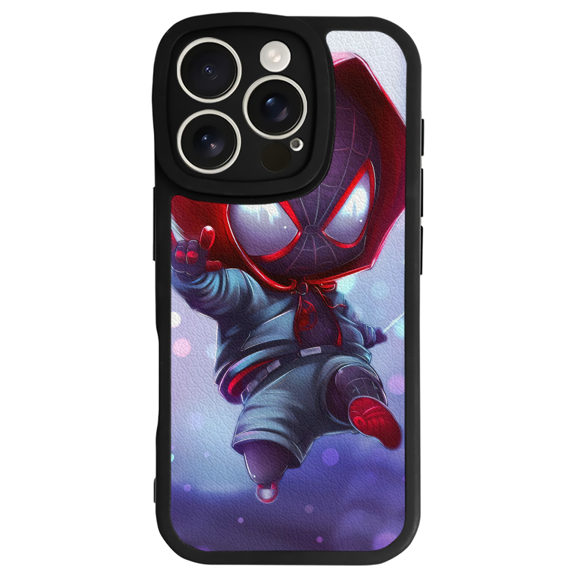 Spider Man スパイダーマン 【iPhone 16シリーズ対応】シリコンスマホケース（レザー調） 材質：シリコン